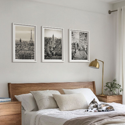 Lot de 3 tableaux pour salon Escaliers de Paris et New York