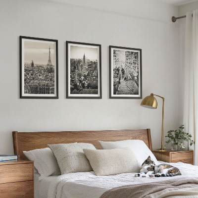 Lot de 3 tableaux pour salon Escaliers de Paris et New York