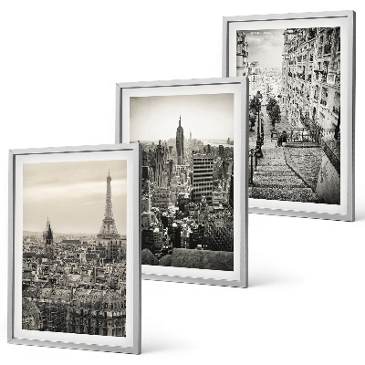 Lot de 3 tableaux pour salon Escaliers de Paris et New York