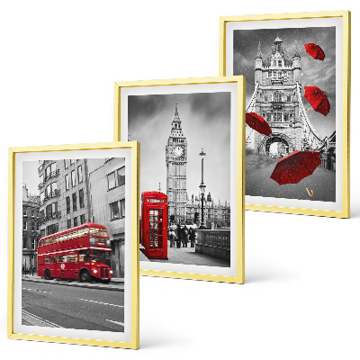 Cadre photo mural Accents rouges Londres