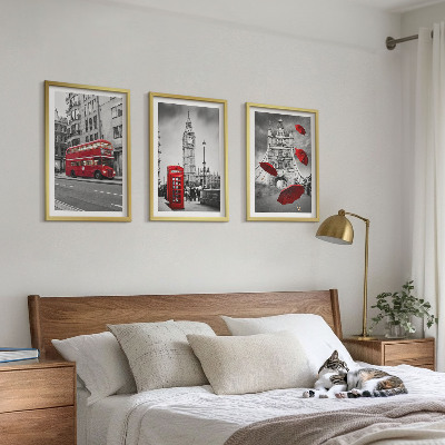 Cadre photo mural Accents rouges Londres