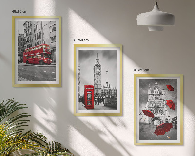 Cadre photo mural Accents rouges Londres