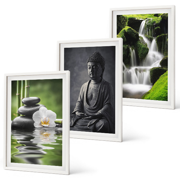 Cadre photo mural Peintures à l'eau ZEN relaxantes