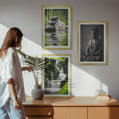 Cadre photo mural Peintures à l'eau ZEN relaxantes