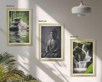 Cadre photo mural Peintures à l'eau ZEN relaxantes
