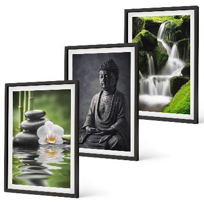 Cadre photo mural Peintures à l'eau ZEN relaxantes