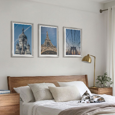 Cadre photo mural Vues de bâtiments de villes du monde entier