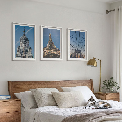 Cadre photo mural Vues de bâtiments de villes du monde entier
