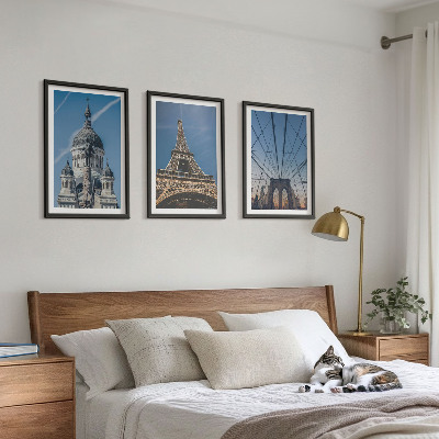 Cadre photo mural Vues de bâtiments de villes du monde entier
