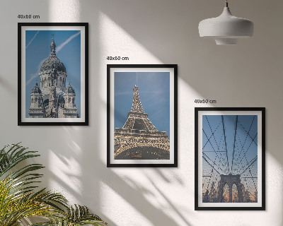 Cadre photo mural Vues de bâtiments de villes du monde entier