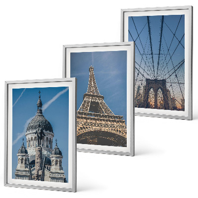 Cadre photo mural Vues de bâtiments de villes du monde entier