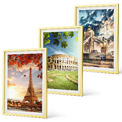 Lot de 3 tableaux pour salon Monuments d'Europe