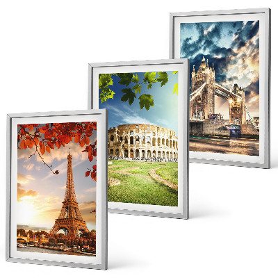 Lot de 3 tableaux pour salon Monuments d'Europe