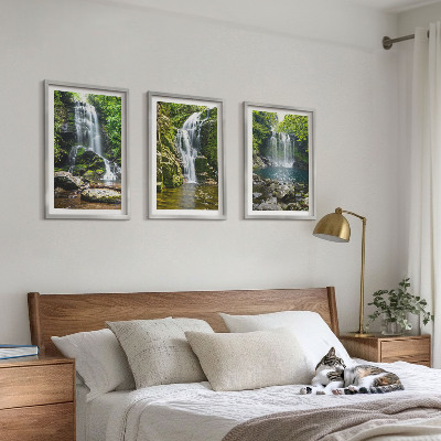 Cadre photo mural Cascades et environnement verdoyant