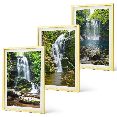 Cadre photo mural Cascades et environnement verdoyant