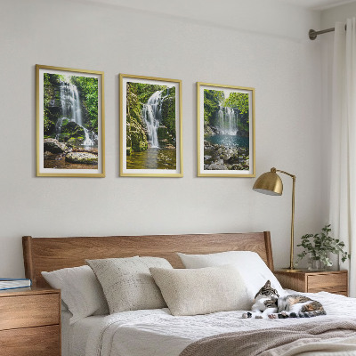 Cadre photo mural Cascades et environnement verdoyant