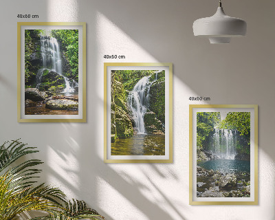 Cadre photo mural Cascades et environnement verdoyant