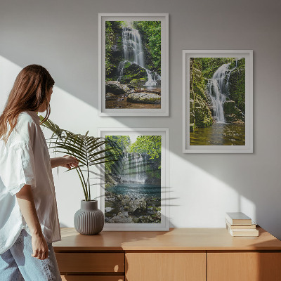 Cadre photo mural Cascades et environnement verdoyant