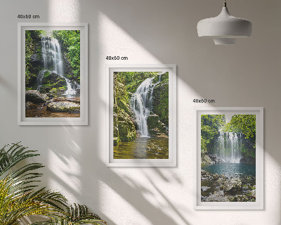 Cadre photo mural Cascades et environnement verdoyant
