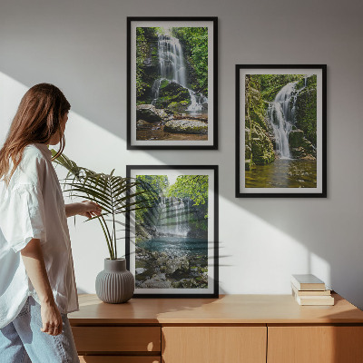 Cadre photo mural Cascades et environnement verdoyant