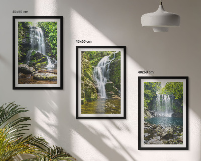 Cadre photo mural Cascades et environnement verdoyant