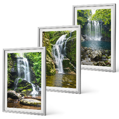 Cadre photo mural Cascades et environnement verdoyant