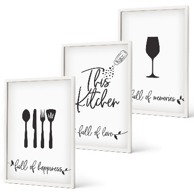 Cadre photo mural Modèles d'ustensiles de cuisine