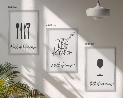 Cadre photo mural Modèles d'ustensiles de cuisine