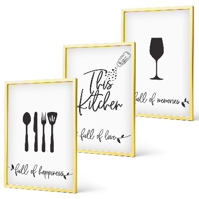 Cadre photo mural Modèles d'ustensiles de cuisine