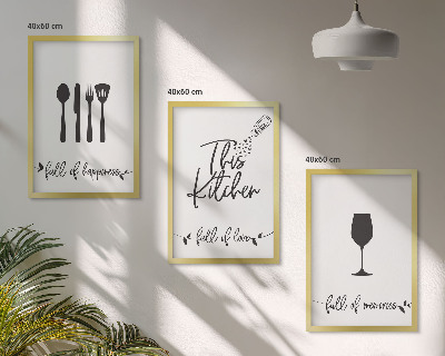 Cadre photo mural Modèles d'ustensiles de cuisine
