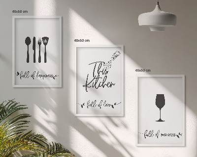 Cadre photo mural Modèles d'ustensiles de cuisine