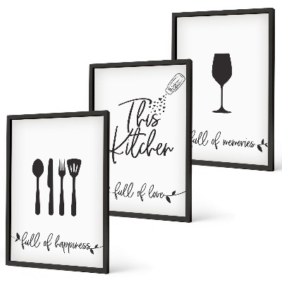 Cadre photo mural Modèles d'ustensiles de cuisine