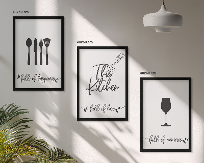 Cadre photo mural Modèles d'ustensiles de cuisine