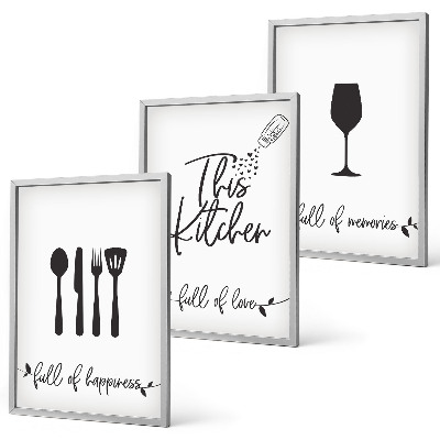 Cadre photo mural Modèles d'ustensiles de cuisine