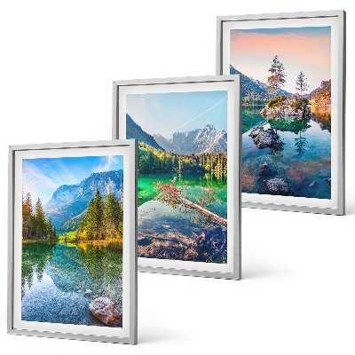 Lot de 3 tableaux pour salon Paysage naturel des lacs de montagne