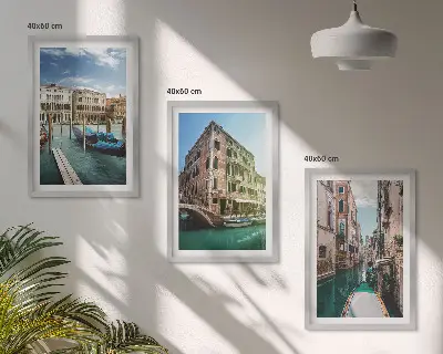 Cadre photo mural représentant l'architecture des canaux de Venise