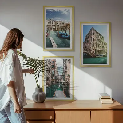 Cadre photo mural représentant l'architecture des canaux de Venise