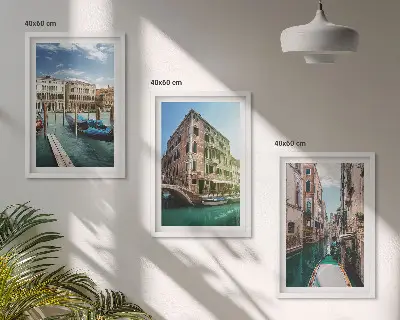 Cadre photo mural représentant l'architecture des canaux de Venise