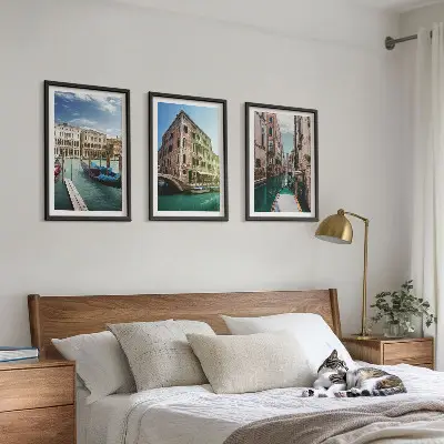 Cadre photo mural représentant l'architecture des canaux de Venise