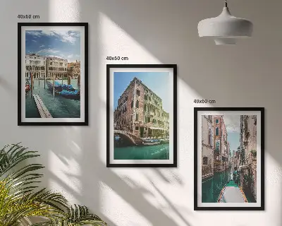 Cadre photo mural représentant l'architecture des canaux de Venise