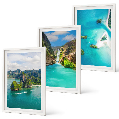 Cadre photo mural Îles tropicales aux eaux turquoise