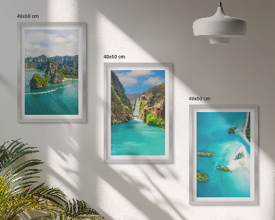 Cadre photo mural Îles tropicales aux eaux turquoise