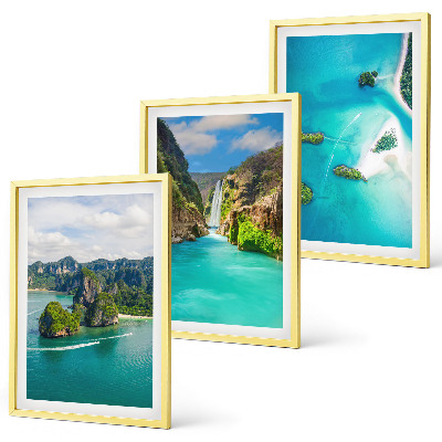 Cadre photo mural Îles tropicales aux eaux turquoise