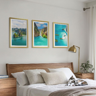 Cadre photo mural Îles tropicales aux eaux turquoise