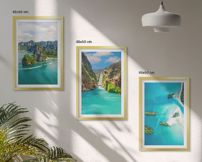 Cadre photo mural Îles tropicales aux eaux turquoise
