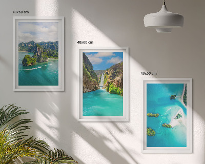 Cadre photo mural Îles tropicales aux eaux turquoise