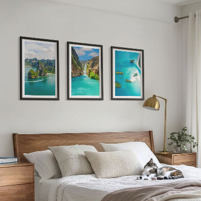 Cadre photo mural Îles tropicales aux eaux turquoise