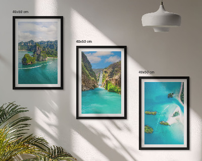 Cadre photo mural Îles tropicales aux eaux turquoise