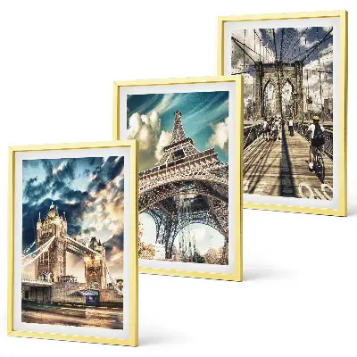 Cadre photo mural représentant ponts, tours et villes européennes