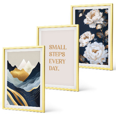 Cadre photo mural Inspiration abstraite de montagnes et de fleurs
